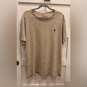Polo by Ralph Lauren Men's Beige Short Sleeve Tee Neutral Preppy